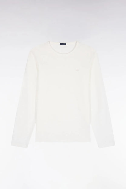 Eden Park  Men Long-Sleeved Ecru Cotton T-Shirt with Slim Fit SKU: H26MAITL0006_BEC15 Image 02