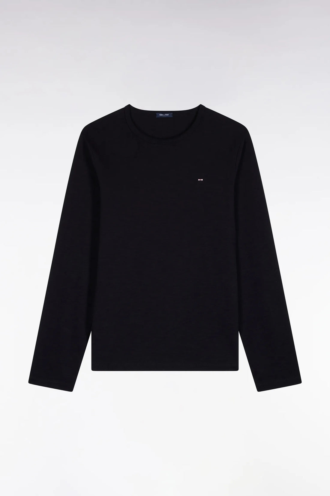 Eden Park  Men Slim Fit Black Cotton Long-Sleeved T-Shirt SKU: H26MAITL0006_NO Image 02