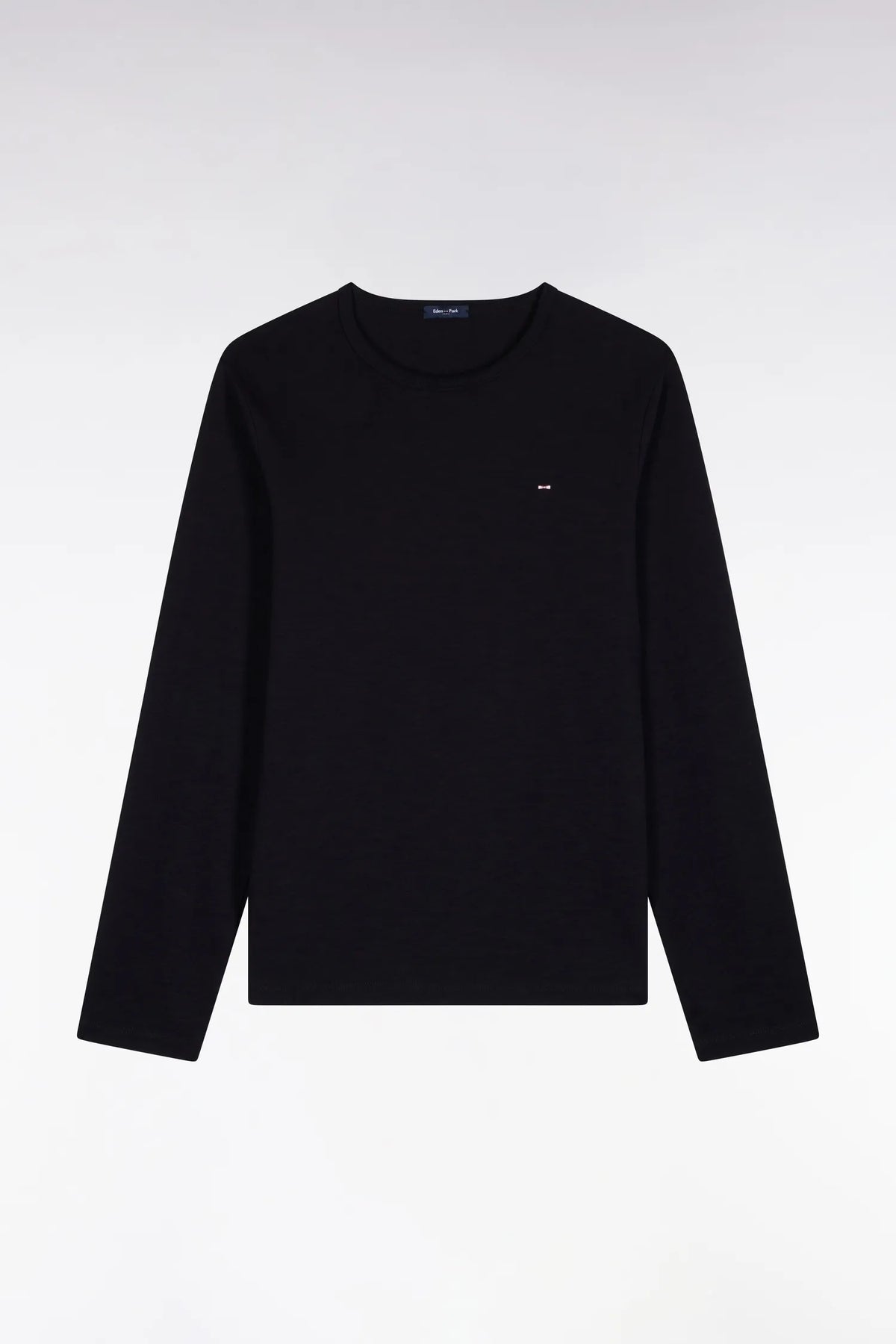 Eden Park  Men Slim Fit Black Cotton Long-Sleeved T-Shirt SKU: H26MAITL0006_NO Image 02