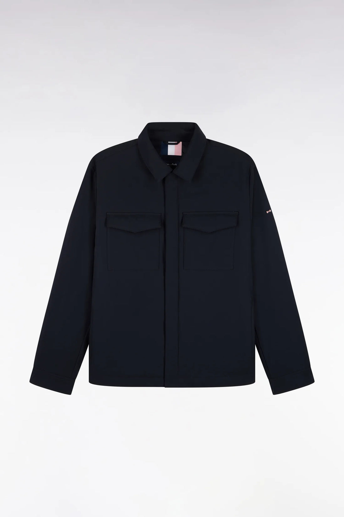 Eden Park 0 Men Straight-Cut Navy Stretch Nylon Overshirt SKU: H26PAMSU0005_BLF Image 02