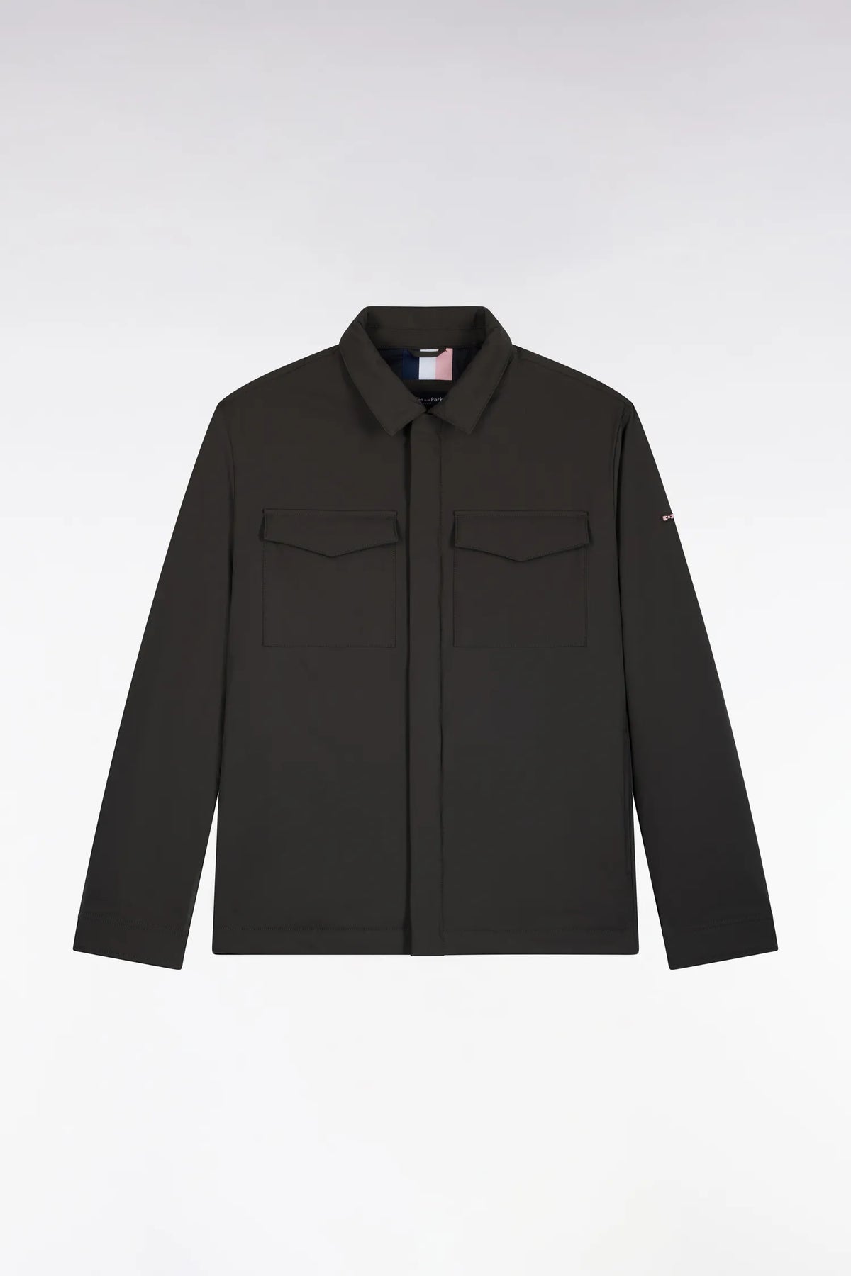 Eden Park 0 Men Straight-Cut Khaki Stretch Nylon Overshirt SKU: H26PAMSU0005_KAF1 Image 02