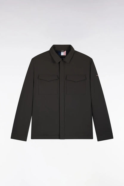 Eden Park 0 Men Straight-Cut Khaki Stretch Nylon Overshirt SKU: H26PAMSU0005_KAF1 Image 02