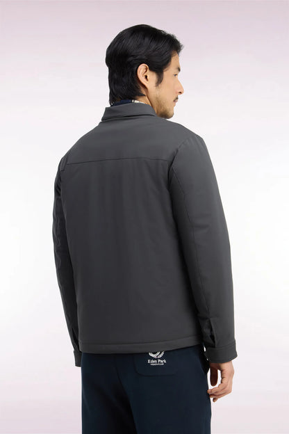 Eden Park 0 Men Straight-Cut Khaki Stretch Nylon Overshirt SKU: H26PAMSU0005_KAF1 Image 04