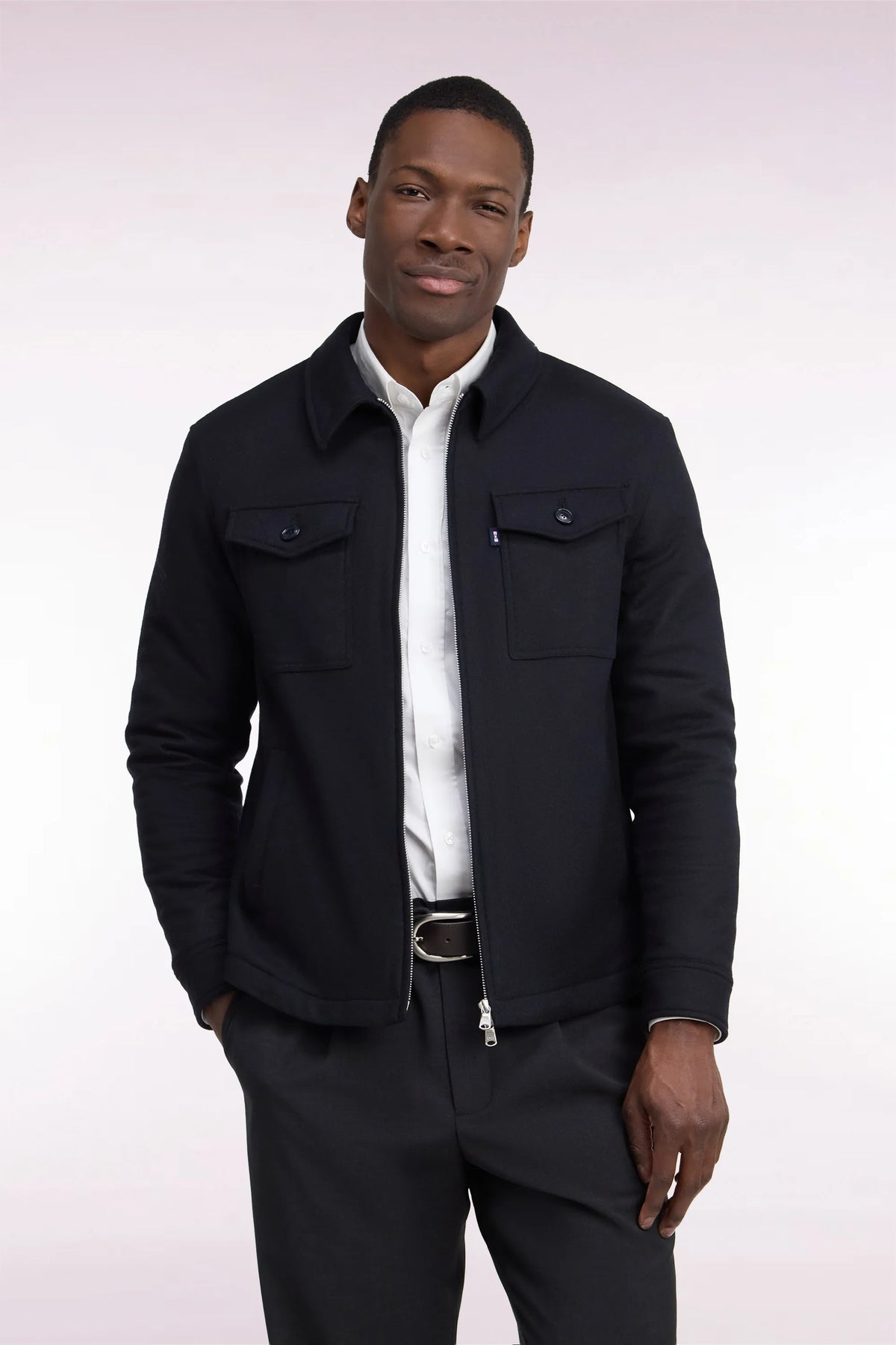 Eden Park 0 Men Navy Patch Pocket Overshirt SKU: H26PAMSU0017_BLF Image 01