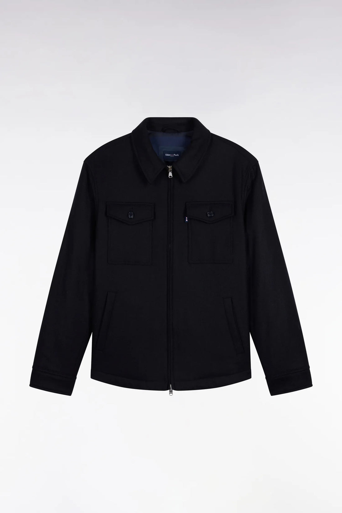 Eden Park 0 Men Navy Patch Pocket Overshirt SKU: H26PAMSU0017_BLF Image 02