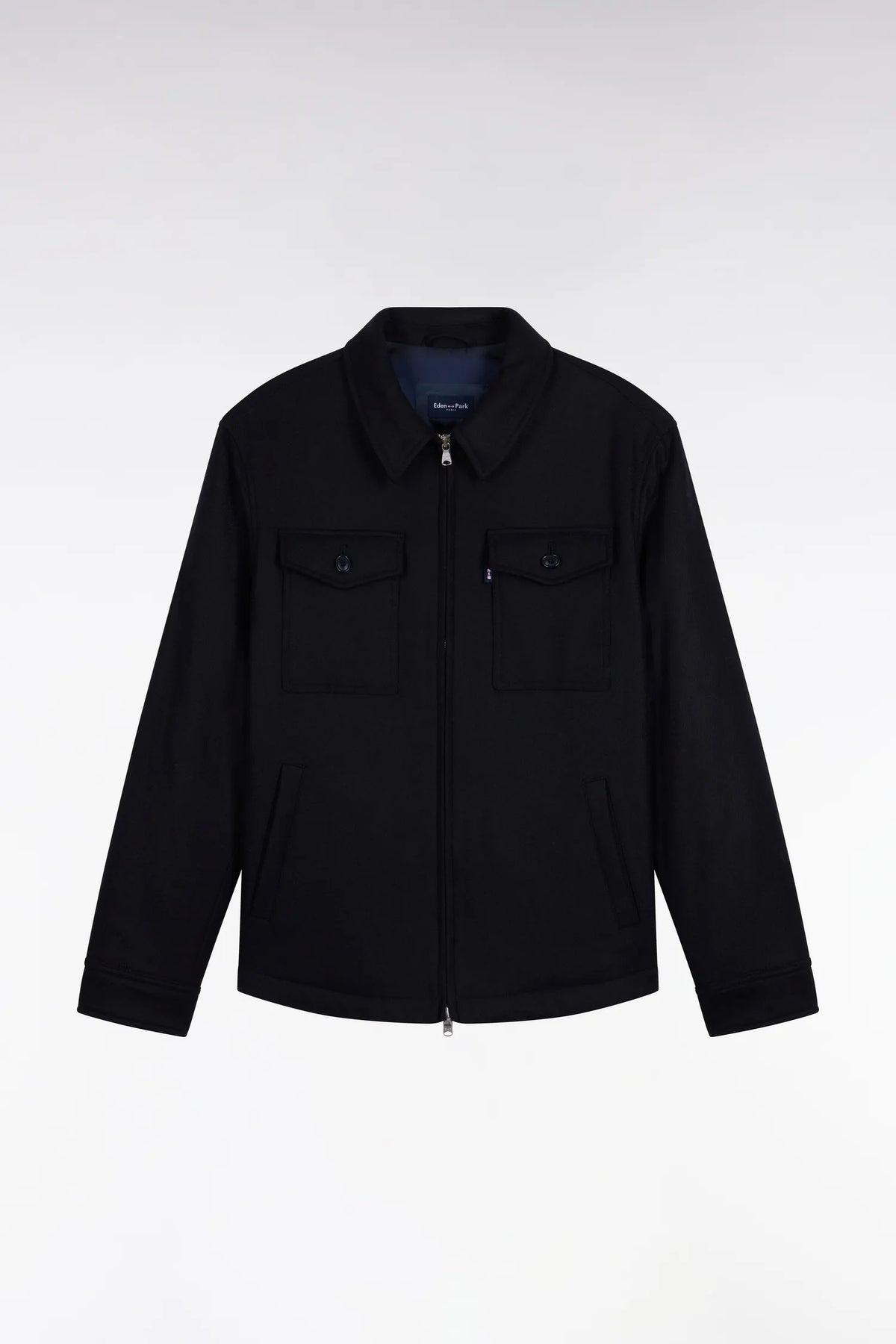 Eden Park 0 Men Navy Patch Pocket Overshirt SKU: H26PAMSU0017_BLF Image 02