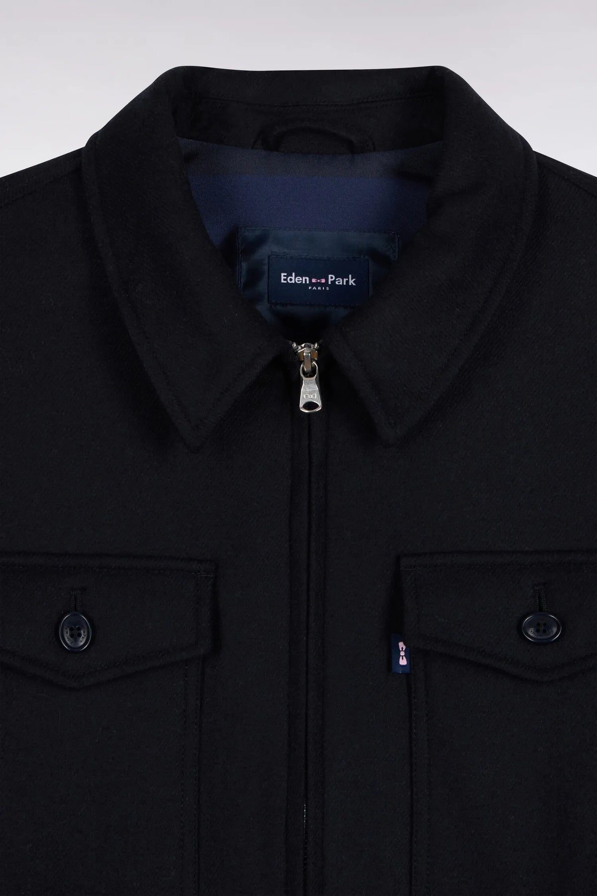 Eden Park 0 Men Navy Patch Pocket Overshirt SKU: H26PAMSU0017_BLF Image 05