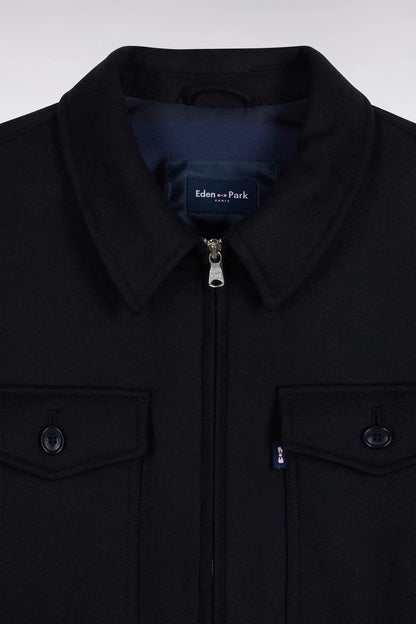 Eden Park 0 Men Navy Patch Pocket Overshirt SKU: H26PAMSU0017_BLF Image 05