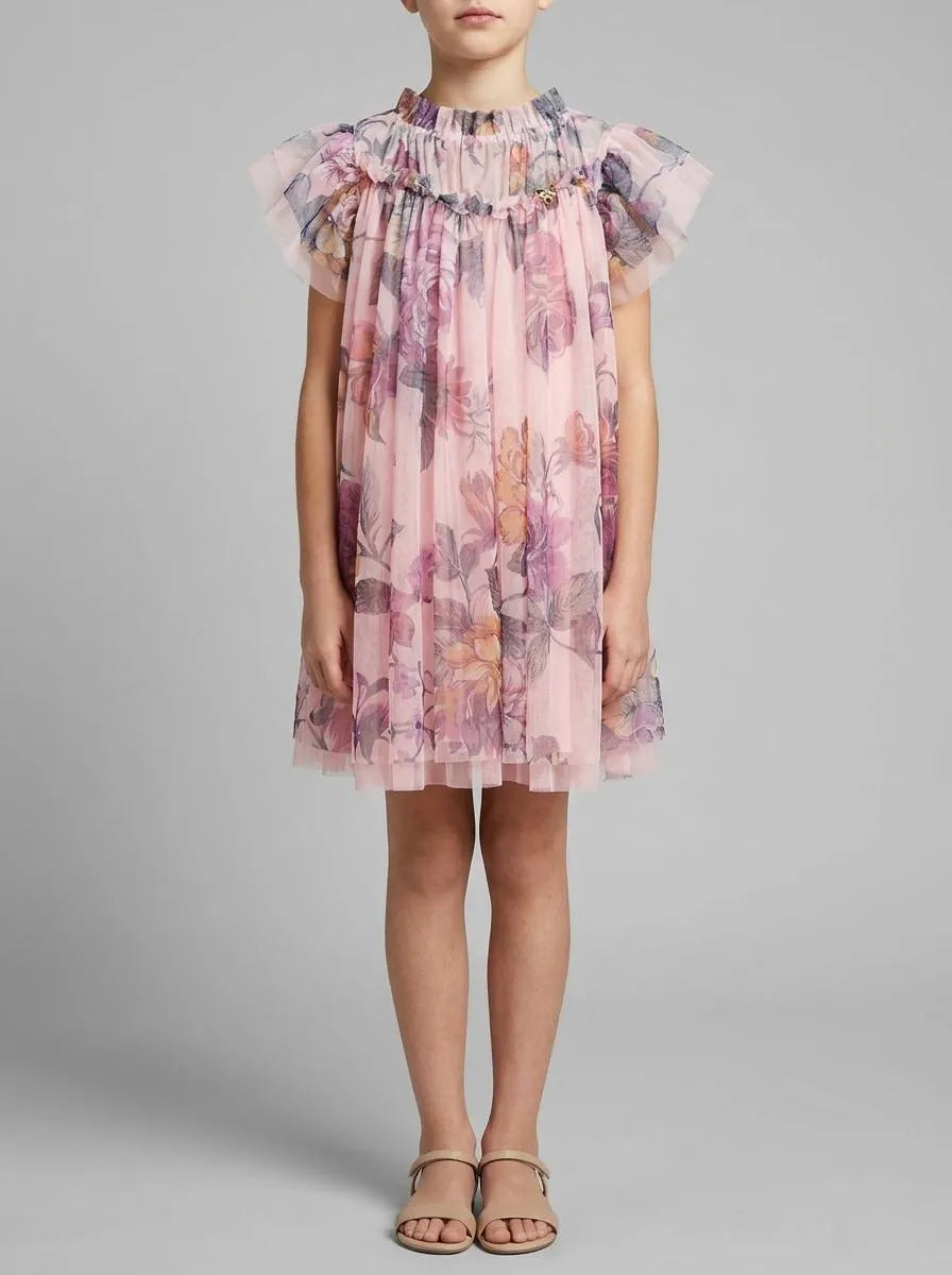 Angels Face 0 Girls Hettie Floral Dress Fairy Pink SKU: HETTIE_Fairy Pink Image 00