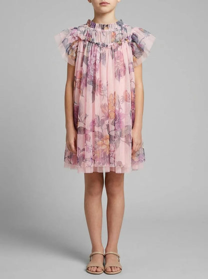 Angels Face 0 Girls Hettie Floral Dress Fairy Pink SKU: HETTIE_Fairy Pink Image 00