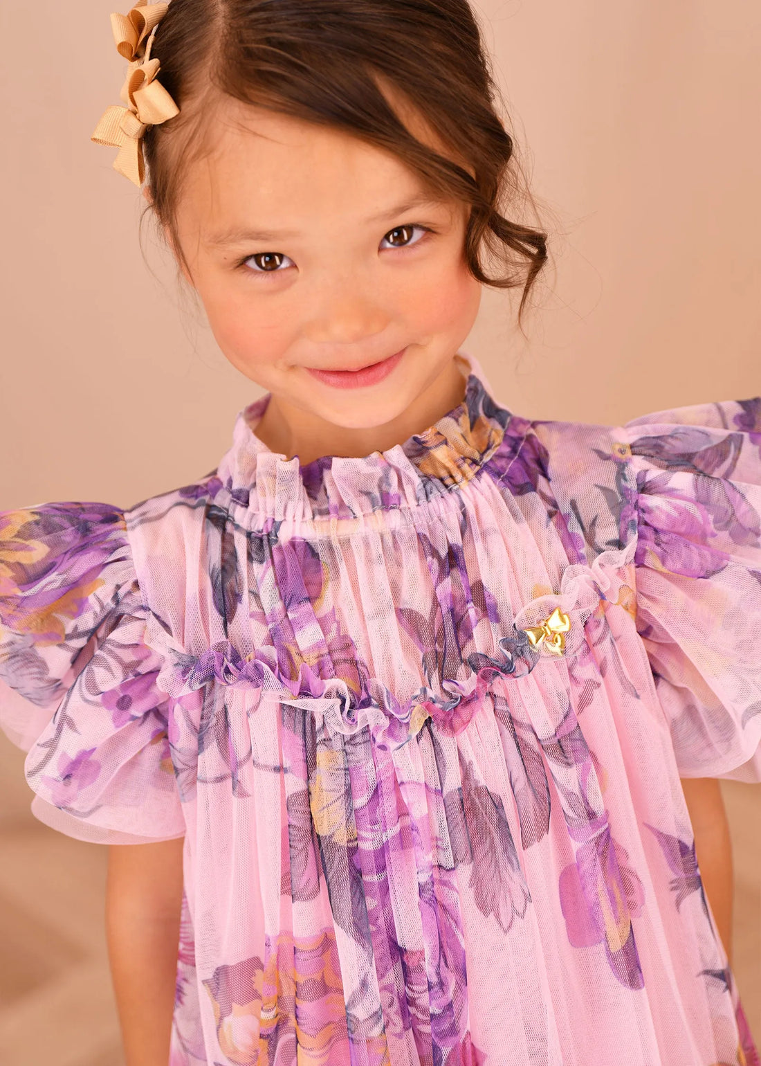 Angels Face 0 Girls Hettie Floral Dress Fairy Pink SKU: HETTIE_Fairy Pink Image 03
