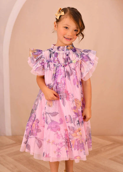 Angels Face 0 Girls Hettie Floral Dress Fairy Pink SKU: HETTIE_Fairy Pink Image 04
