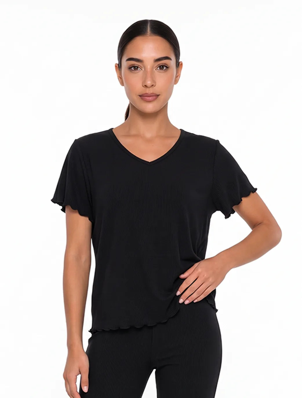 Marie France Black Women Mody Top SKU: HWMODYTOP_BLACK Image 01