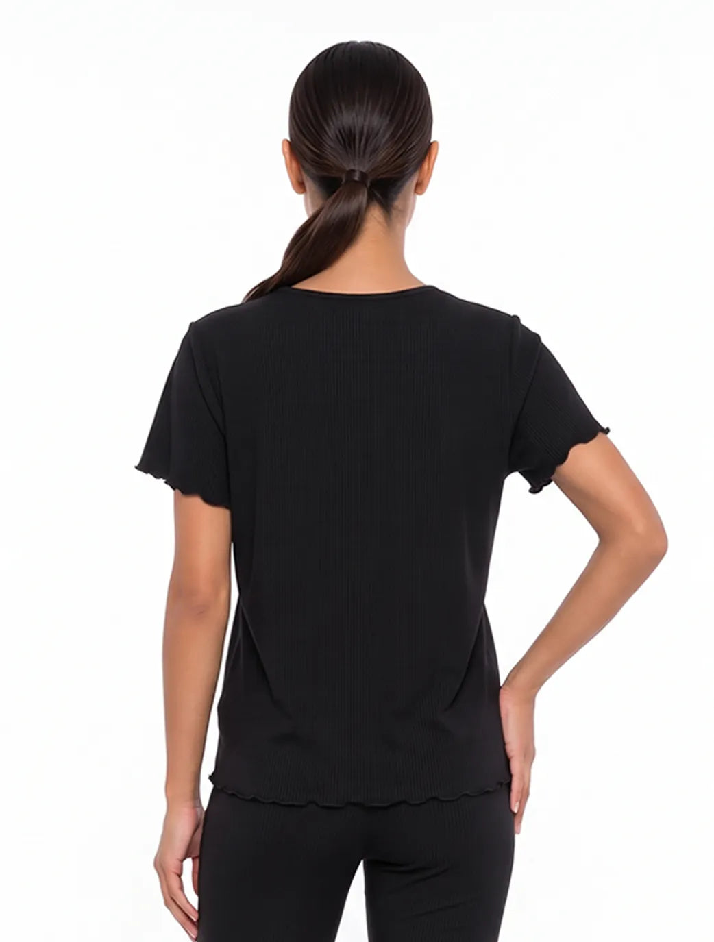 Marie France Black Women Mody Top SKU: HWMODYTOP_BLACK Image 02