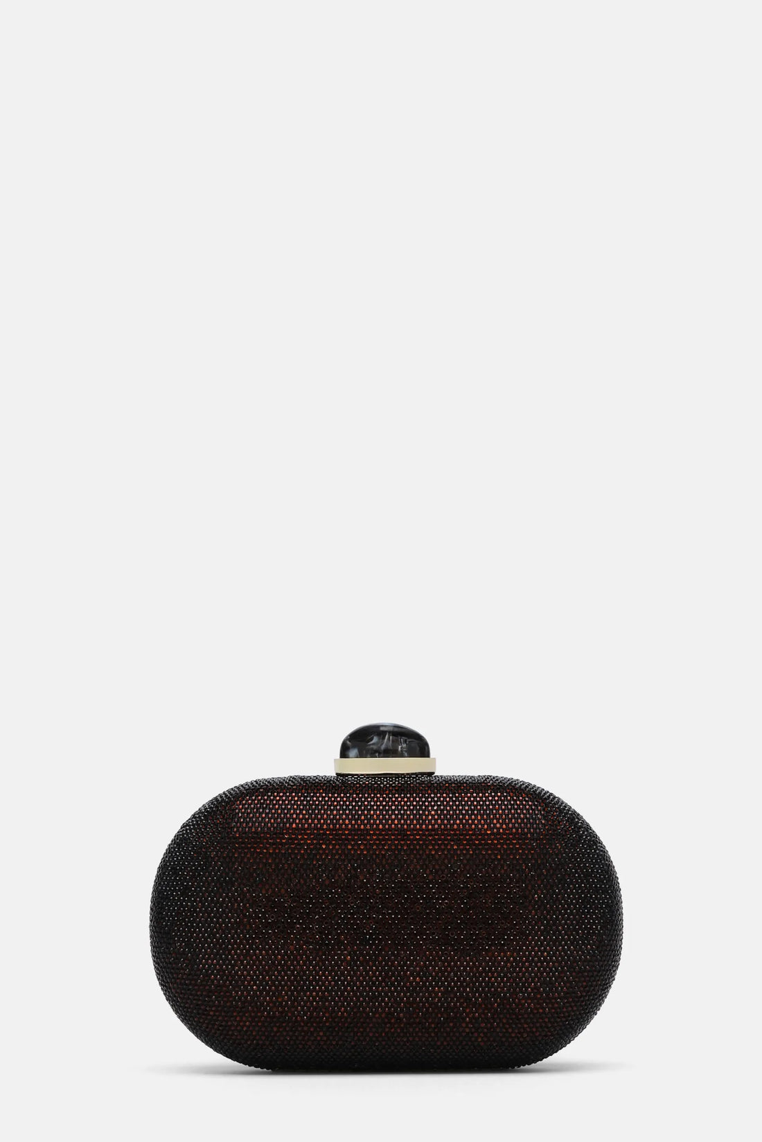 Luisa Spagnoli Marrone/Oro Women Ialofane Elegant Crystal-Embellished Clutch SKU: IALOFANE_0993 0002 Image 03