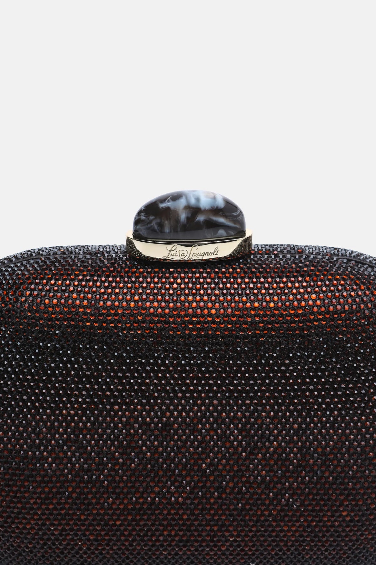 Luisa Spagnoli Marrone/Oro Women Ialofane Elegant Crystal-Embellished Clutch SKU: IALOFANE_0993 0002 Image 04