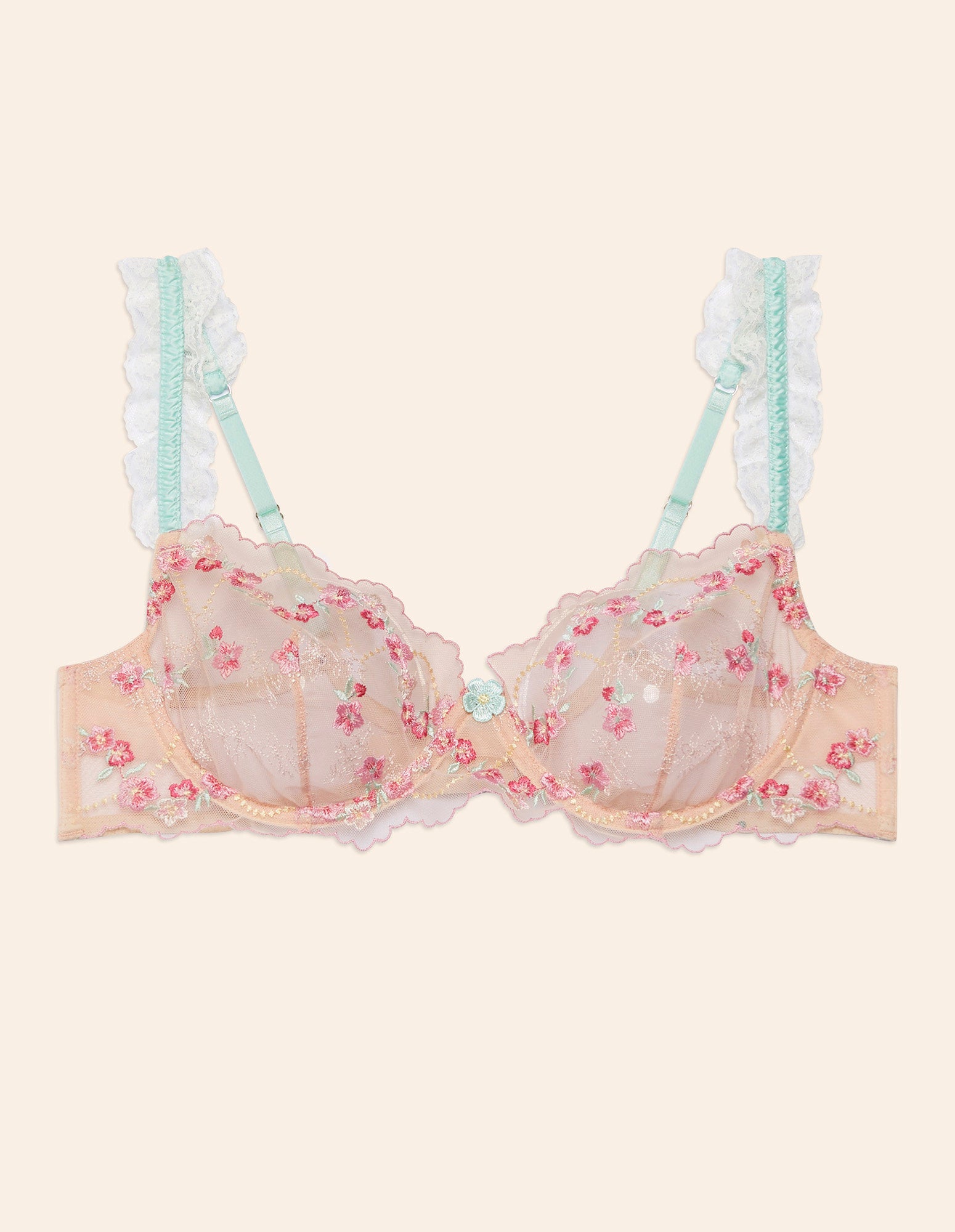 Yamamay_Melissa Unlined Balcony with Floral Embroidery in Different Cup Sizes_IBAD181009_970_04