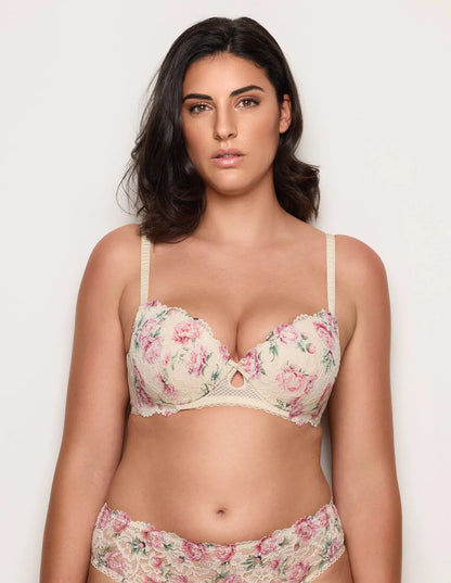 Yamamay_Almond_Preformed Balconette Bra with Underwire in Different Cup Sizes Ð Eloise_IBAD183008_244_02