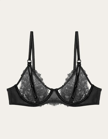 Yamamay_Black_Balconette Bra with Underwire, Lace, and Cut-Out Details Ð Priv� Kylie_IBAD183012_072_05