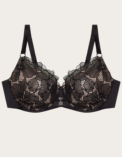 Yamamay_BLACK_Preformed Balconette Bra with Differentiated Cups and Underwire Ð Mythic_IBAD183013_072_05