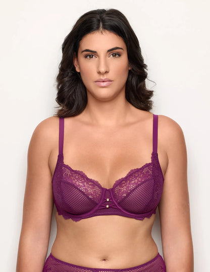 Yamamay_PLUM_Unlined Balconette Bra with Differentiated Cups and Underwire Ð Catchy_IBAD183016_084_02