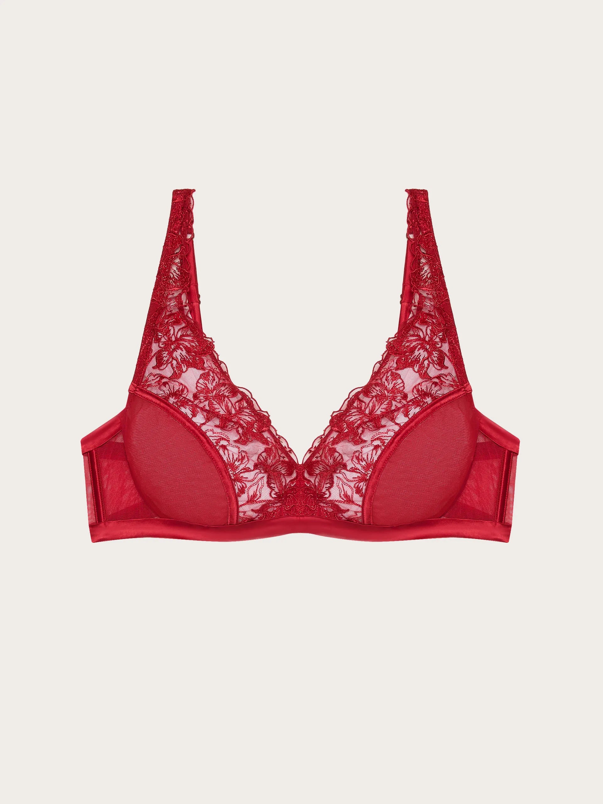 Yamamay_Ruby Red_Unlined Sail Balcony Without Underwire Red Bloom_IBAD184003_909_05