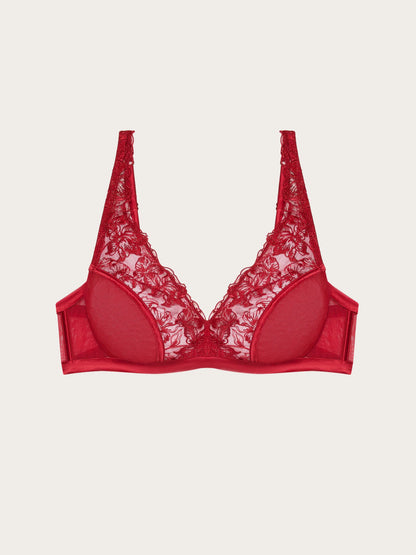 Yamamay_Ruby Red_Unlined Sail Balcony Without Underwire Red Bloom_IBAD184003_909_05