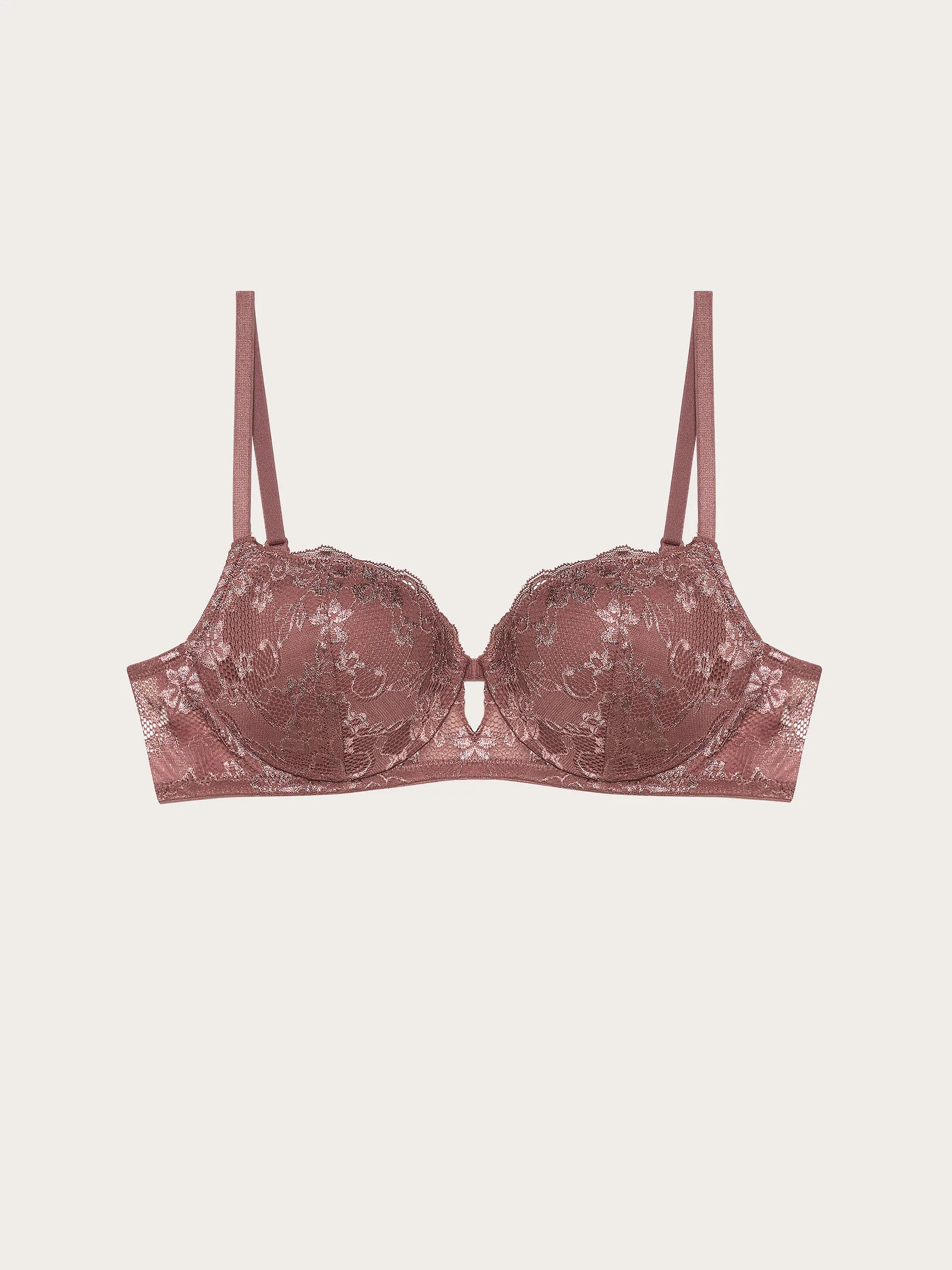 Yamamay_Dark Mauve_Balcony Bra in Different Cup Sizes - Primula Color_IBAD191002_063_05