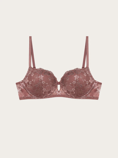 Yamamay_Dark Mauve_Balcony Bra in Different Cup Sizes - Primula Color_IBAD191002_063_05
