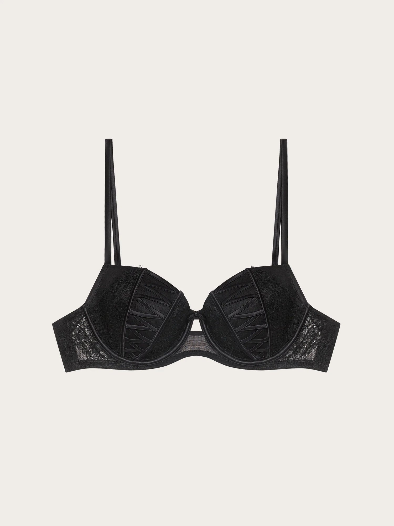 Yamamay_Black_Preformed Balconette Bra with Underwire in Different Cup Sizes - Desire_IBAD191005_072_07