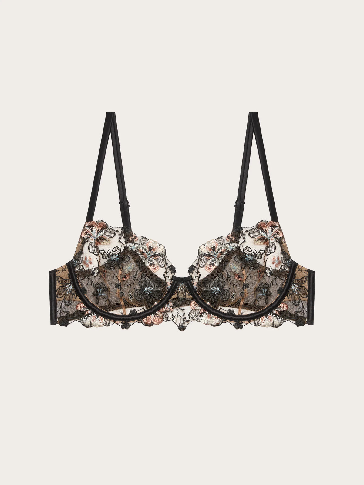 Yamamay BEIGE Women Balcony Bra in Different Cup Sizes - Floral Flow SKU: IBAD193005_726 Image 05