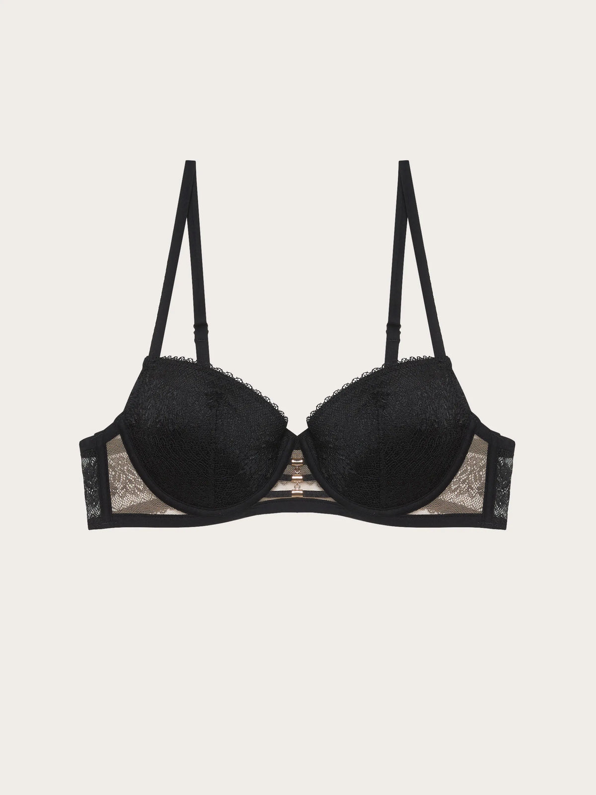 Yamamay BLACK Women Padded Balcony Bra in Different Cup Sizes - Executive Lace SKU: IBAD193006_072 Image 05
