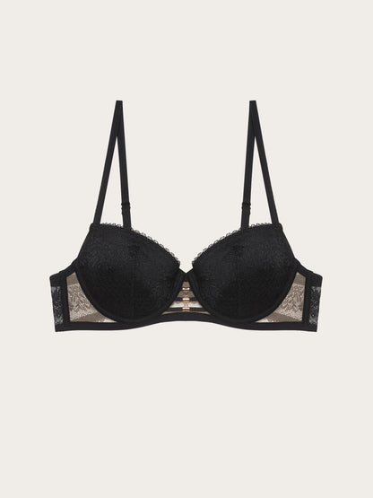Yamamay BLACK Women Padded Balcony Bra in Different Cup Sizes - Executive Lace SKU: IBAD193006_072 Image 05