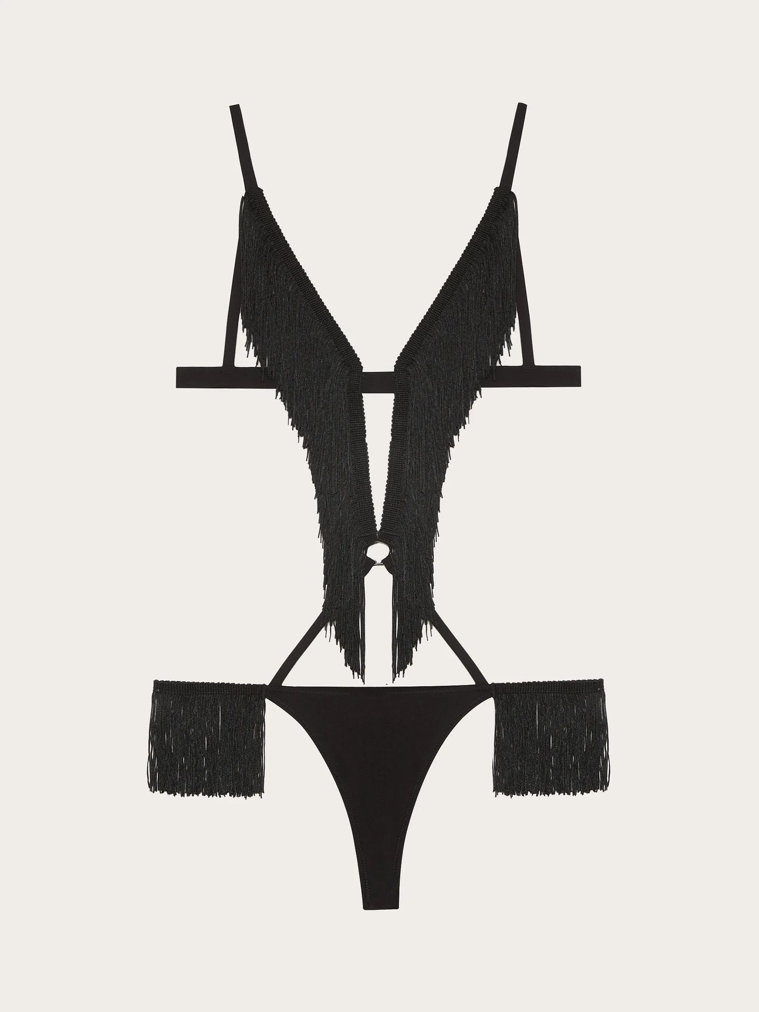 Yamamay_Black_Bodysuit without Underwire with Fringes - Priv� Dana_IBDD191002_072_05