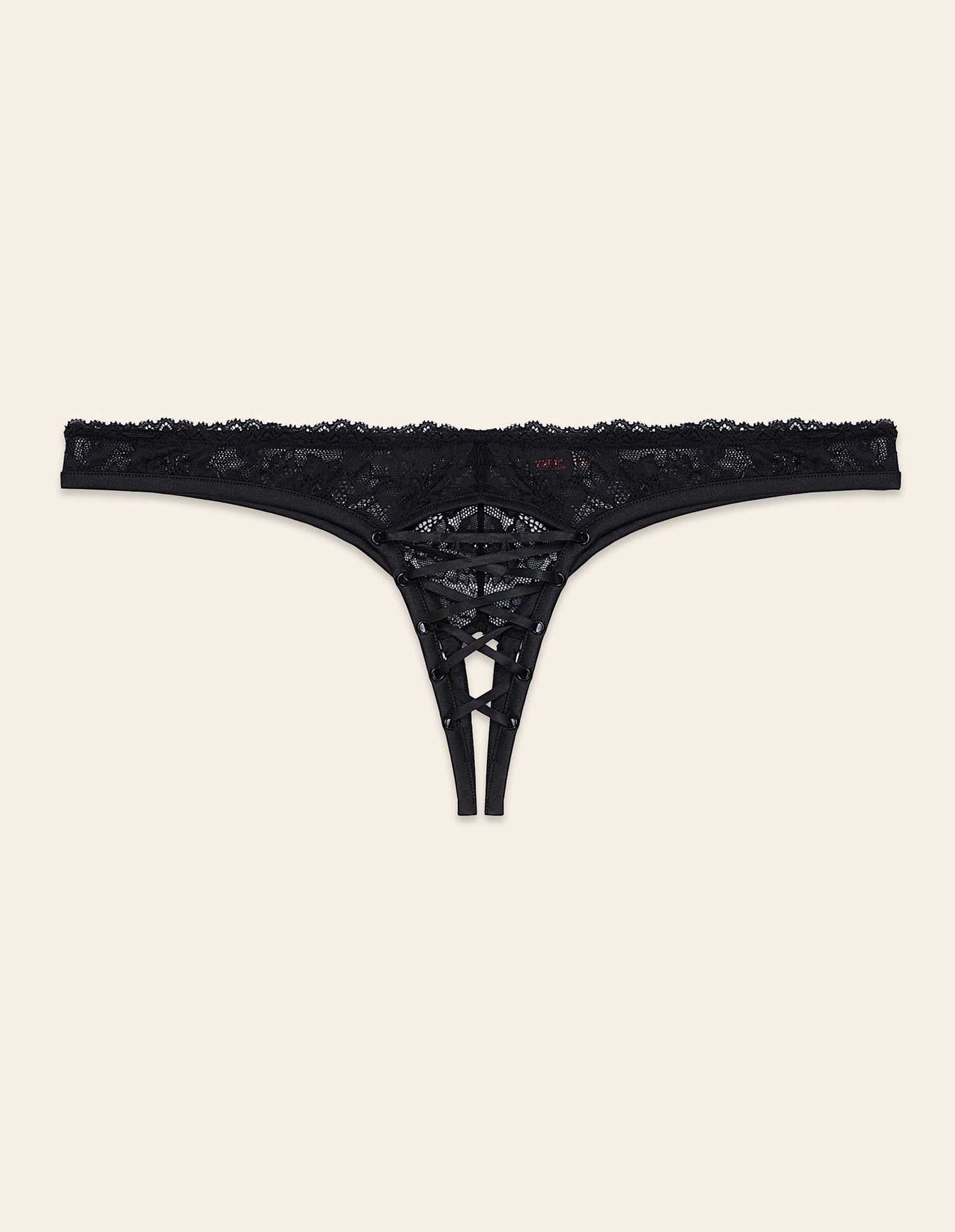 Yamamay_PrivŽ - Black Cross Open Lace Brazilian Briefs with Satin Lacing_IBND181016_072_04