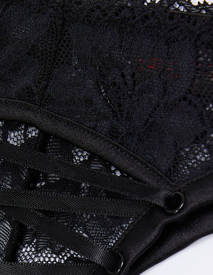 Yamamay_PrivŽ - Black Cross Open Lace Brazilian Briefs with Satin Lacing_IBND181016_072_05