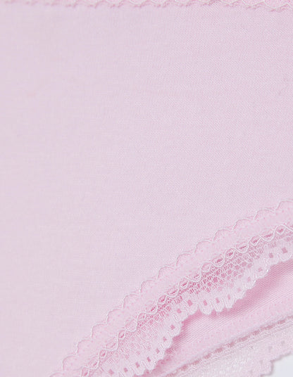 Yamamay_Vicky Solid Color Brazilian Briefs in Stretch Cotton with Lace Trim_IBND181028_900_05