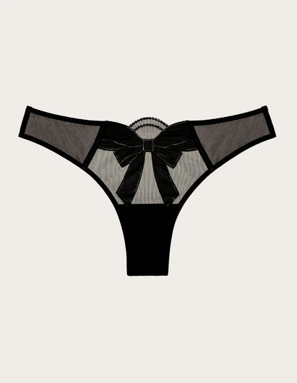 Yamamay_Black_Brazilian Brief with Embroidered Tulle Ð Chic Bow_IBND183019_072_06