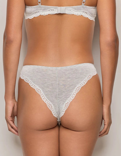 Yamamay_LIGHT MELANGE GREY_Brazilian Panty in Tencelª Modal with Silk Ð Modal/Silk Color_IBND183023_133_04