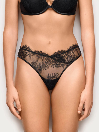 Yamamay BLACK Women Brazilian Briefs - Black Shadow SKU: IBND193011_072 Image 02
