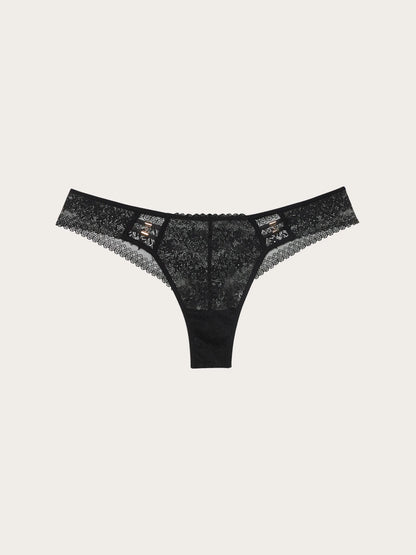 Yamamay BLACK Women Brazilian Briefs - Executive Lace SKU: IBND193013_072 Image 05