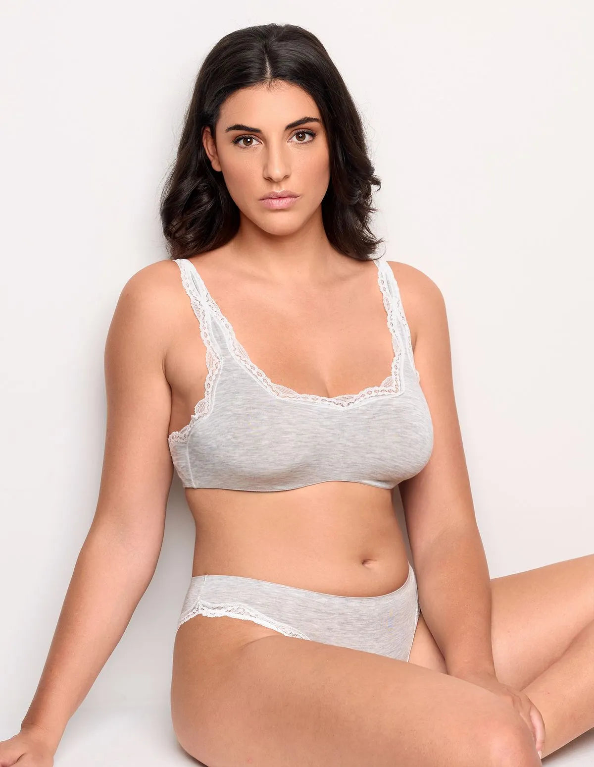Yamamay_LIGHT MELANGE GREY_Underwired Bralette in Tencelª Modal with Silk Ð Modal/Silk Color_IBRD183016_133_01