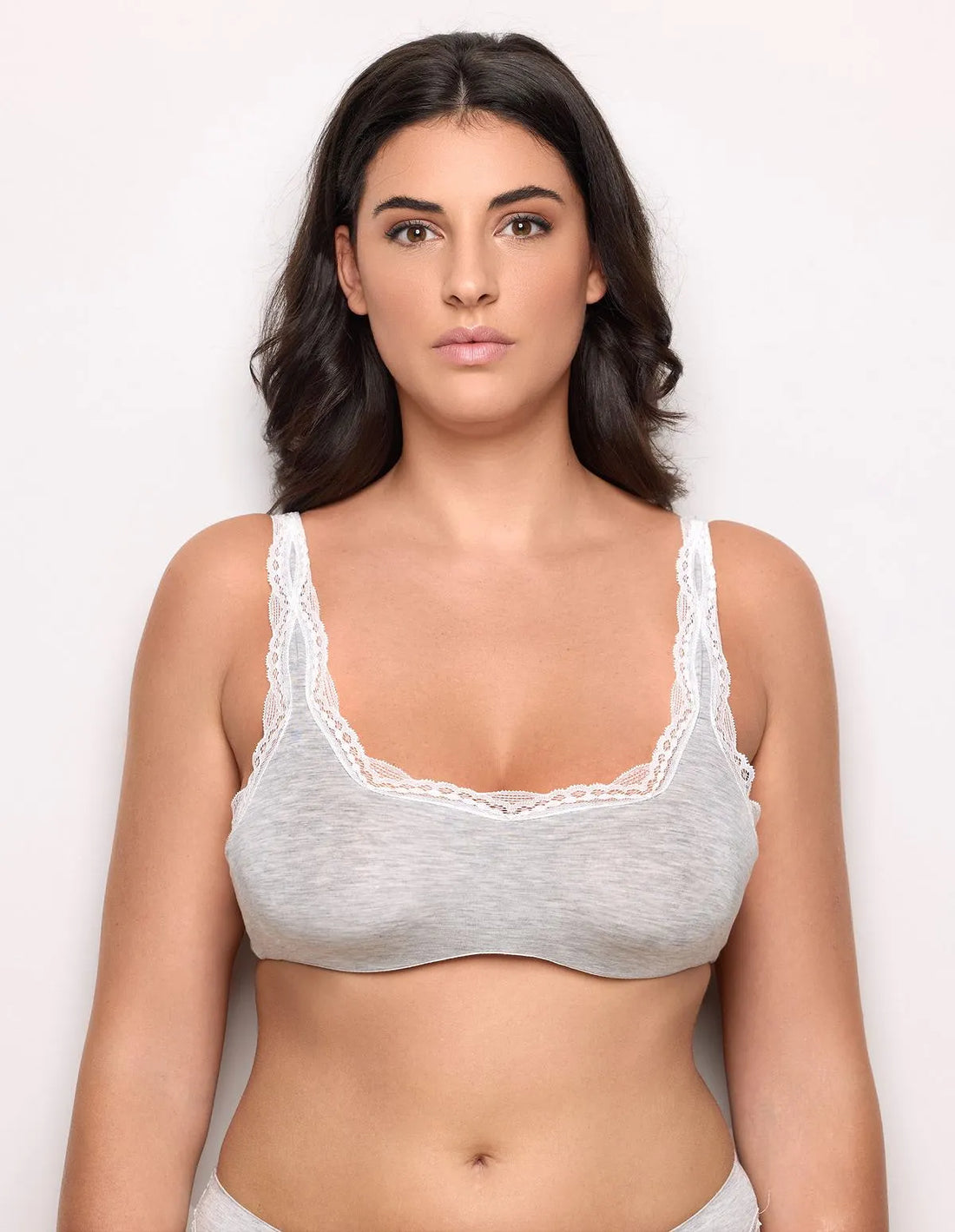Yamamay_LIGHT MELANGE GREY_Underwired Bralette in Tencelª Modal with Silk Ð Modal/Silk Color_IBRD183016_133_02