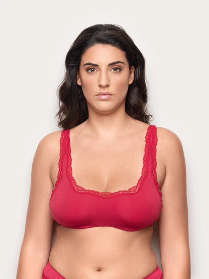 Yamamay_Ruby Red_Tencel¨ Modal Flexible Underwired Unlined Bralette with Silk_IBRD184003_909_02
