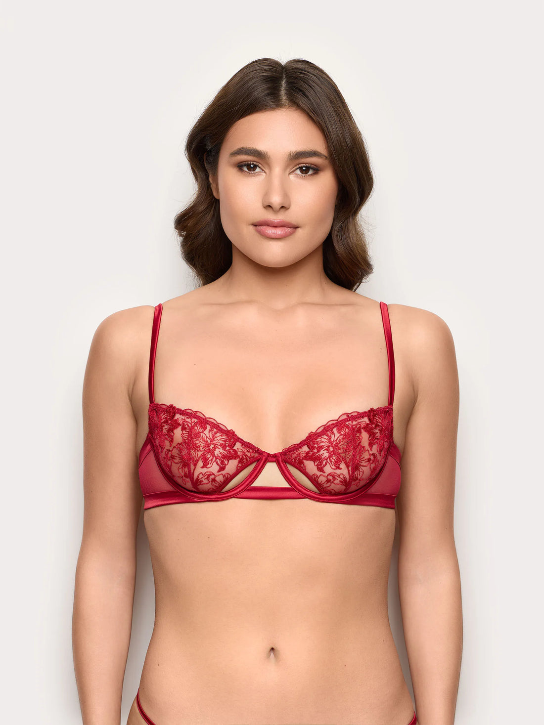 Yamamay_Ruby Red_Unlined Carioca with Red Bloom Underwire_ICAD184003_909_02