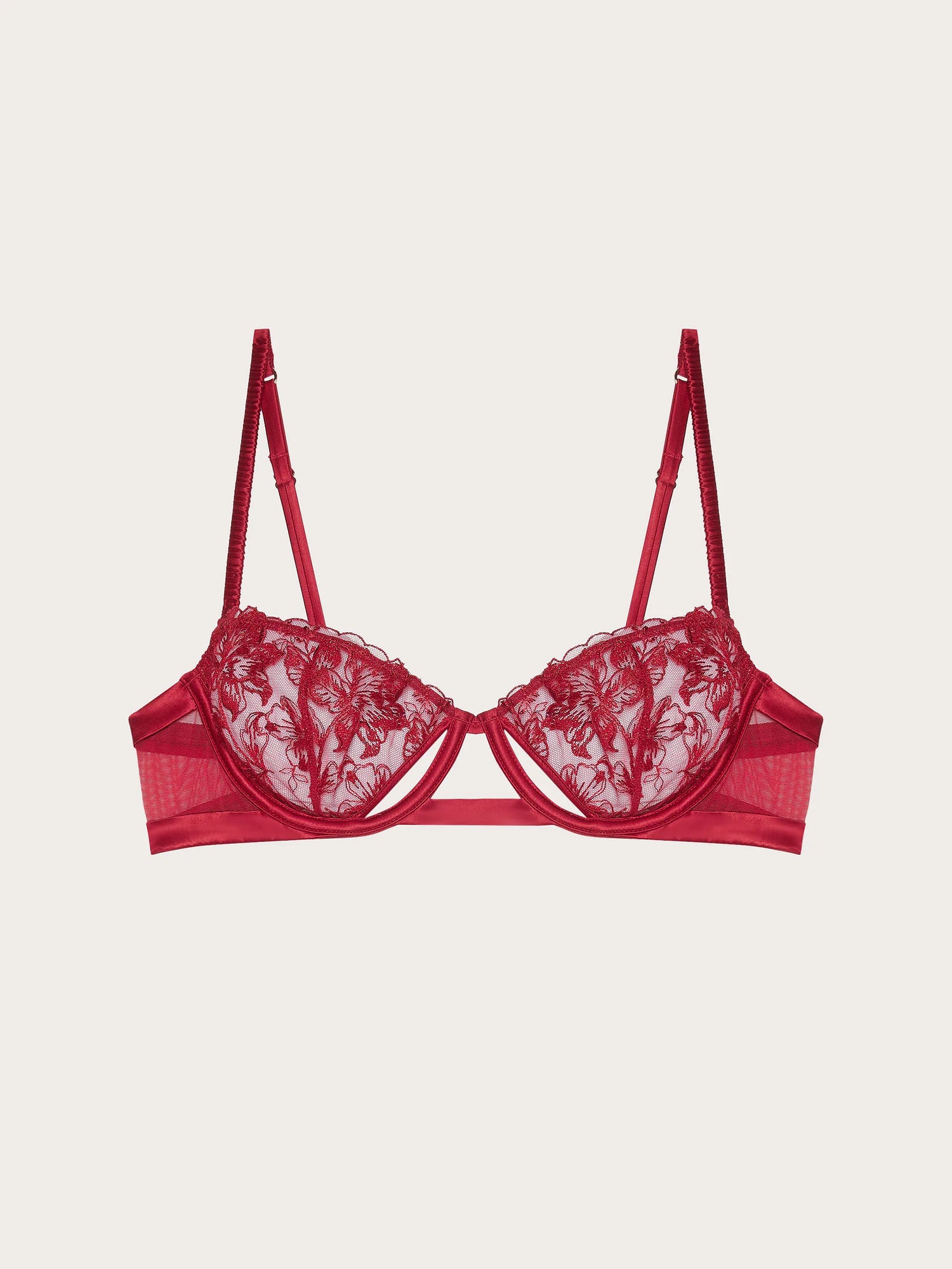 Yamamay_Ruby Red_Unlined Carioca with Red Bloom Underwire_ICAD184003_909_06