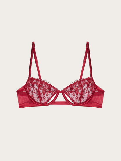 Yamamay_Ruby Red_Unlined Carioca with Red Bloom Underwire_ICAD184003_909_06