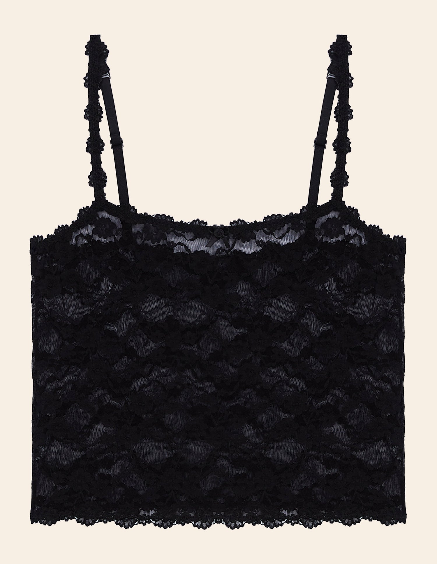 Yamamay_Fancy Lace Short Top in Stretch Lace with Square Neckline and Thin Straps_ICRD181006_072_04