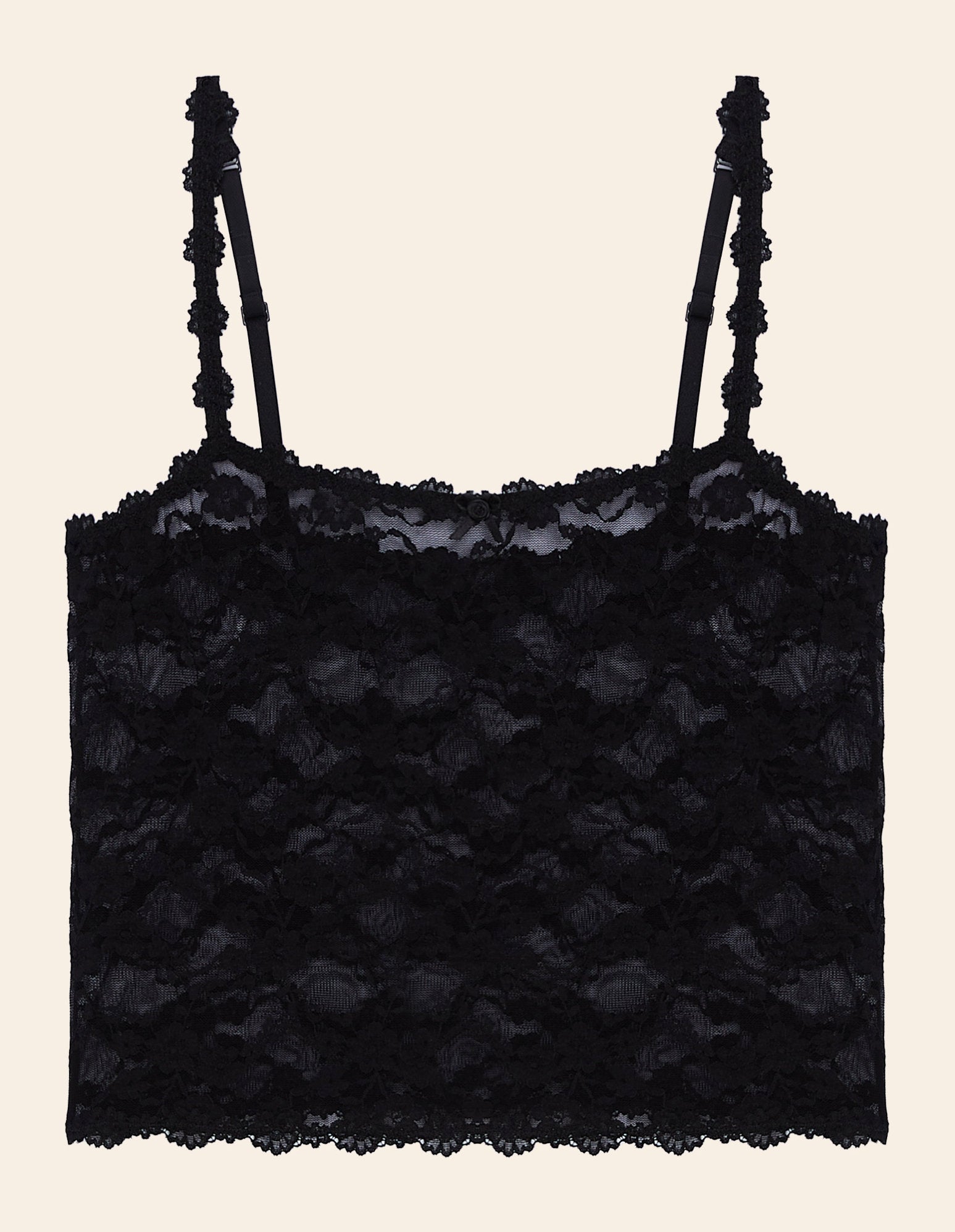 Yamamay_Fancy Lace Short Top in Stretch Lace with Square Neckline and Thin Straps_ICRD181006_072_04