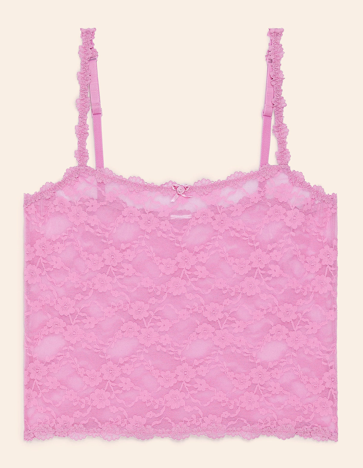 Yamamay_Fancy Lace Short Top in Stretch Lace with Square Neckline and Thin Straps_ICRD181006_077_04